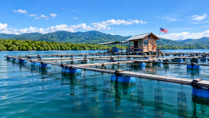 Floating oyster farm